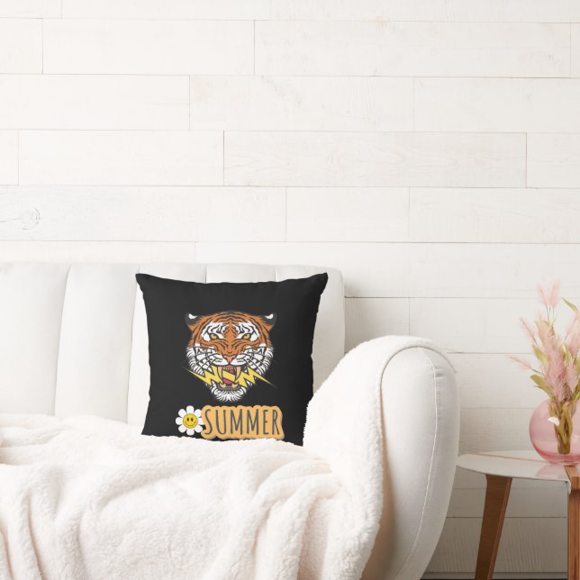 Almofada Ilustração da Tipografia de Verão (Sofá)