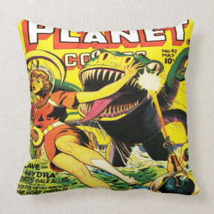 ALMOFADA ILUSTRAÇÃO DE ARTE FI SCI HISTÓRIA EM QUADRINHOS P