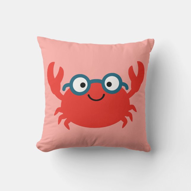 Almofada Ilustração de Caranguejo Específico (Frente)