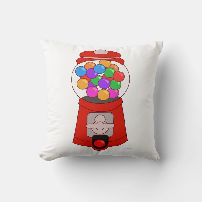 Almofada Ilustração de Cartoon de Máquina Gumbal Cuta (Frente)