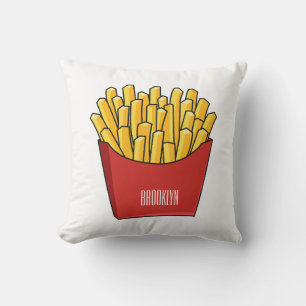 Almofada ilustração de desenho animado de batata frita