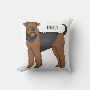 Almofada Ilustração de desenho animado de cão Airedale terr