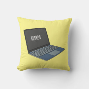 Almofada ilustração de desenho animado de laptop