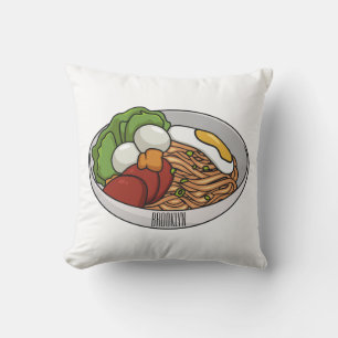 Almofada Ilustração de desenho animado de macarrão