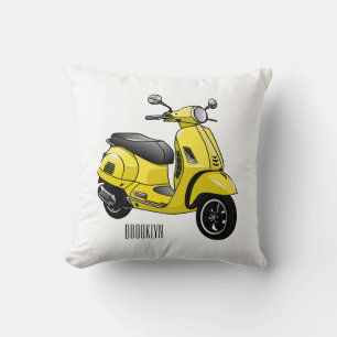 Almofada Ilustração de desenho animado de motocicleta