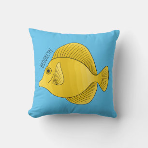 Almofada Ilustração de desenho animado de peixe dançado ama