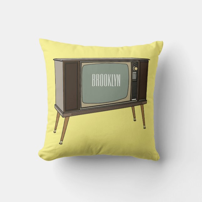 Almofada Ilustração de desenho animado de televisão (Frente)