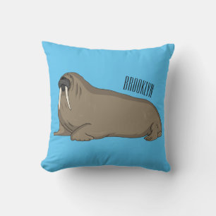 Almofada Ilustração de desenho animado de Walrus