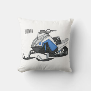 Almofada Ilustração de desenho animado Snowmobile