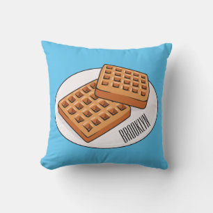 Almofada Ilustração de desenho animado Waffle