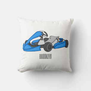 Almofada Ilustração de desenho de corrida de Kart