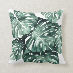 Almofada Ilustração de Folhas de Monstera