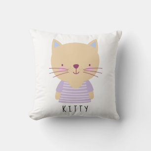 Almofada Ilustração de Gato Bonito - Personalizável