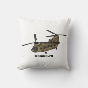 Almofada Ilustração de helicóptero militar Chinook