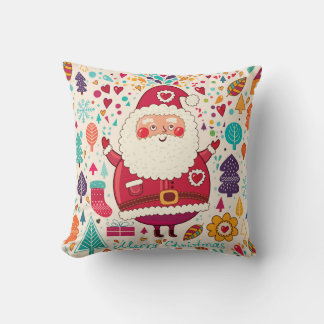 Almofada Ilustração de Natal Engraçado do Papai Noel