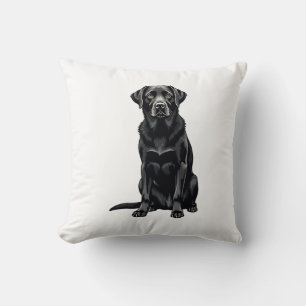 Almofada Ilustração de retrato de cão Labrador Retriever pr