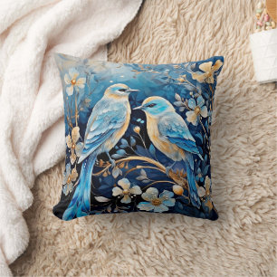 Almofada Ilustração Decorativa Pássaros e Flores