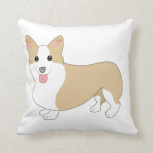 Almofada Ilustração do cão do Corgi de Galês