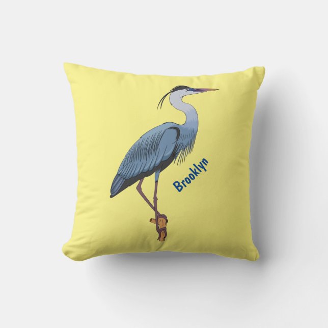 Almofada ilustração do desenho animado azul-excelente (Frente)