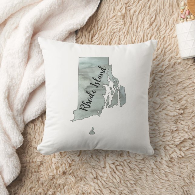 Almofada Ilustração do Estado de Rhode Island (Cobertor)