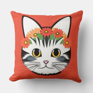 Almofada Ilustração Gentilante De Gato Gato Gato