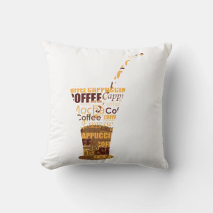 Almofada Ilustração moderna do café