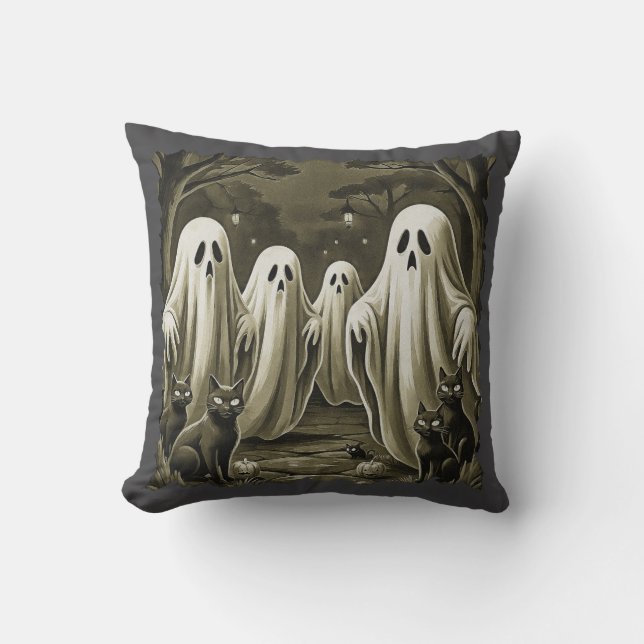 Almofada Ilustração noturna assombrada (Frente)