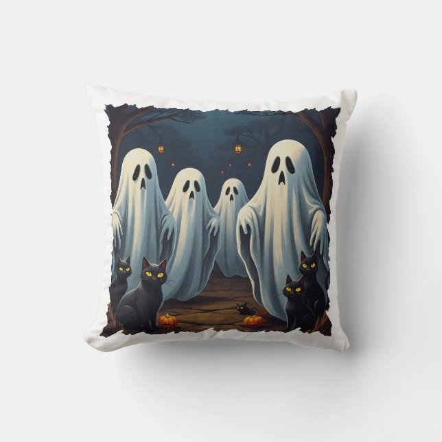 Almofada Ilustração noturna assombrada (Frente)