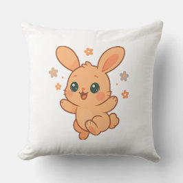 Almofada Ilustração Personalizada de Animais Bebês Coelhinh