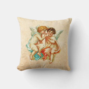 Almofada Ilustração Vintage Ephemera Angel Cherubs