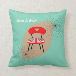 Almofada Ilustrações Modernas do Estilo Retroativo do meio