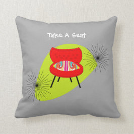 Almofada Ilustrações Modernas do Estilo Retroativo do meio