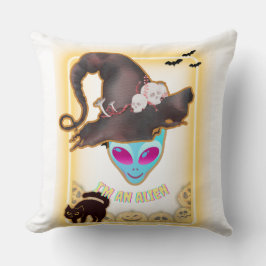 Almofada : "I'M AN ALIEN" Halloween Throw Pillow