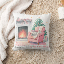 Almofada I'm Dreaming of a Pink Christmas Throw Pillow