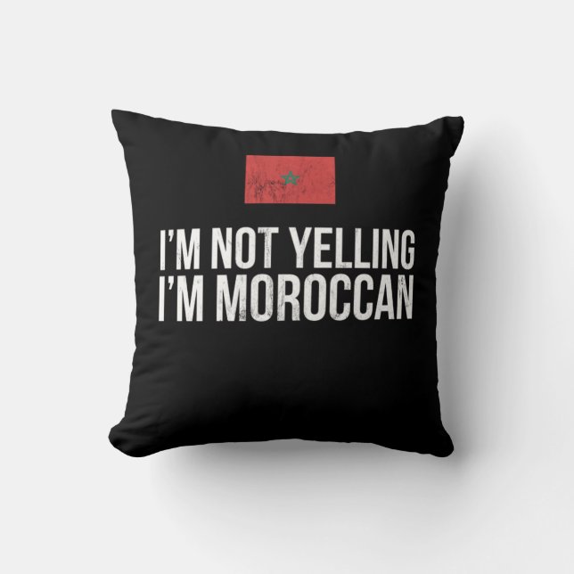 Almofada IM Not Yelling IM Moroccan Morocco Flag  (Frente)