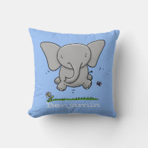 Imagem azul de desenho animado de elefante de bebê