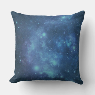 Almofada Imagem Cósmica Azul e Roxa do Espaço