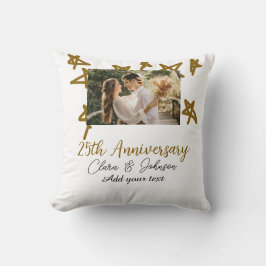 Almofada Imagem de aniversário de casamento com nome ano es