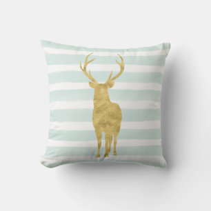 Almofada Imagem de Chic Riscas de Aquarela Dourada