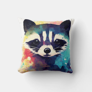 Almofada Imagem de Cor Animal Natural de Raccoon