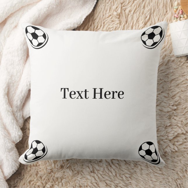 Almofada Imagem de futebol Texto personalizado impresso per (Cobertor)