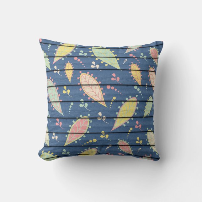 Almofada Imagem de Madeira Pintada (Frente)