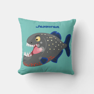 Almofada Imagem de uma piranha engraçada e famosa