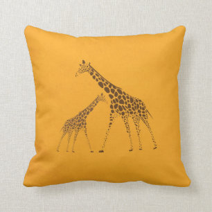 Almofada Imagem do girafa do animal selvagem