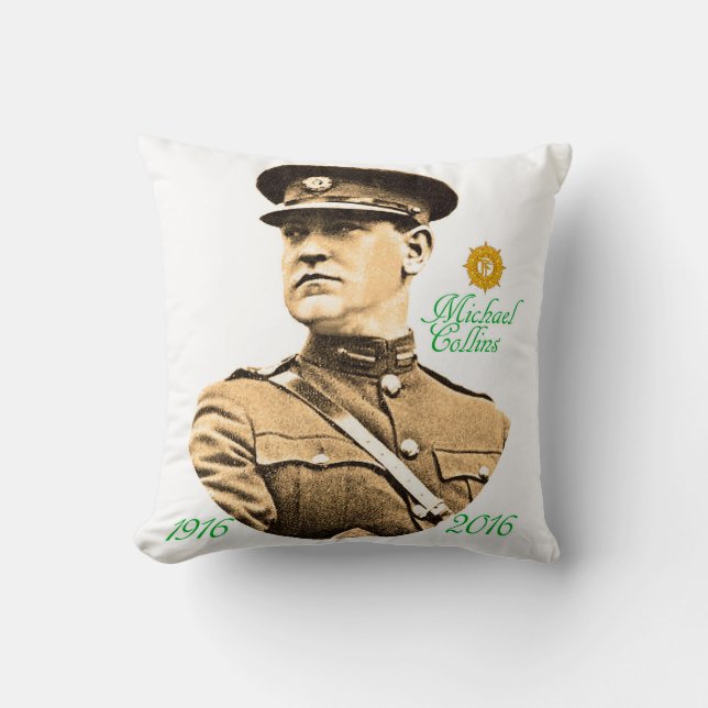 Almofada Imagem do Herói Irlandês para Polyester-Cushion (Frente)