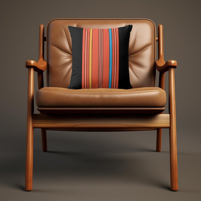 Almofada Imagem em faixa laranja preta (Criador carregado)