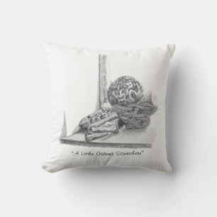 Almofada Imagem estática de conchas e seixos