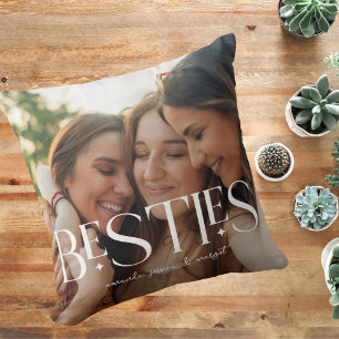 Almofada Imagem Moderna 2 Sobreposição Editável de Besties