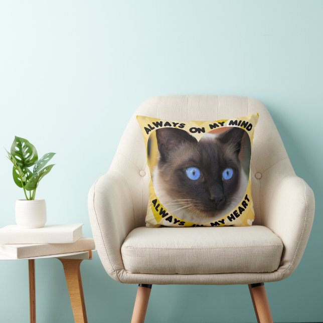 Almofada Imagem Personalizada Coração Amarelo Padrão Coraçã (Cadeira)
