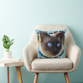 Almofada Imagem Personalizada Padrão Coração Azul Coração e